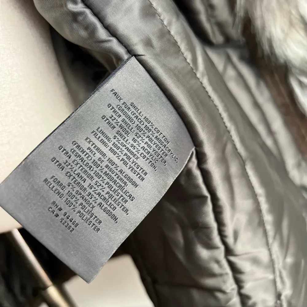 Brie Faux Fur Anorak Hooded Parka Winter Coat Small - Image 5