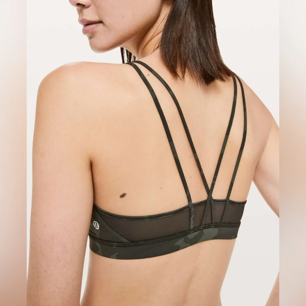 Lululemon Women’s Freely Flexed Bra Incognito Camo Multi Gator Green / Black - Image 2