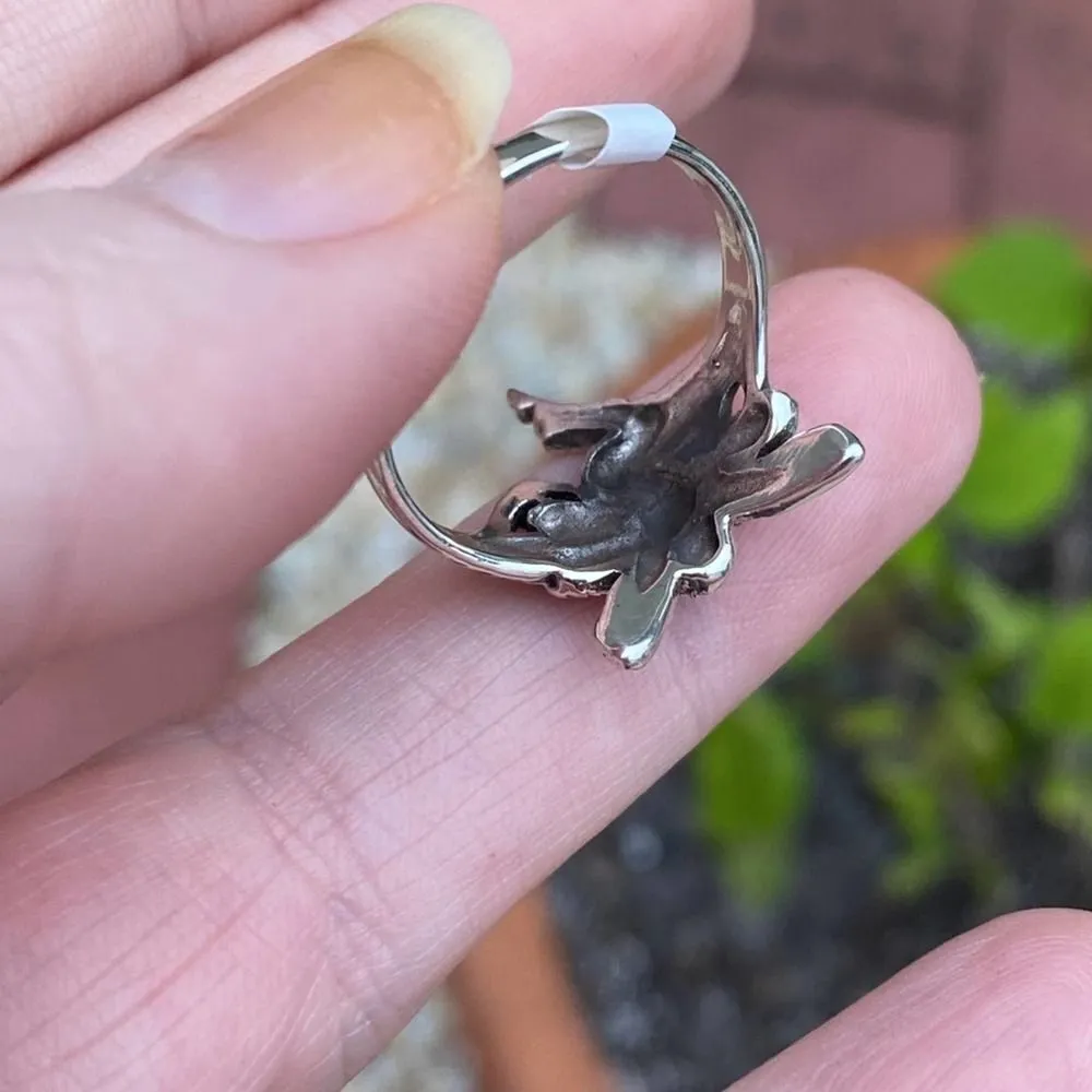 Fairy Sterling Silver Ring Boho sizes 10 Silver - Image 5
