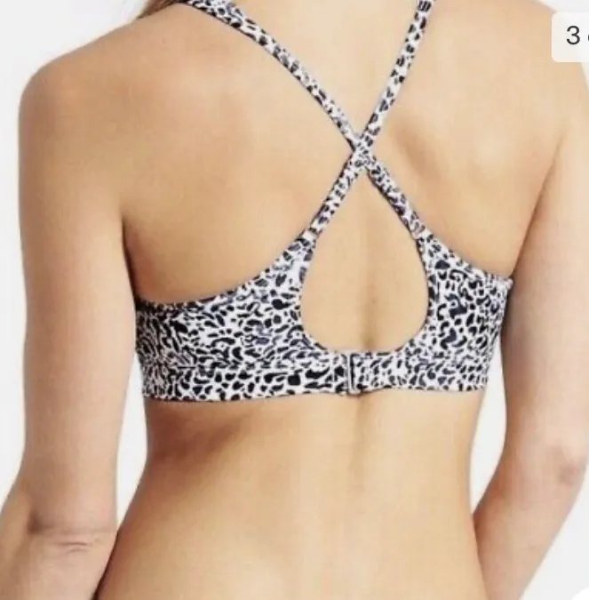 Zimbabwe High Neck Swim Bikini Top Leopard Print - Image 2