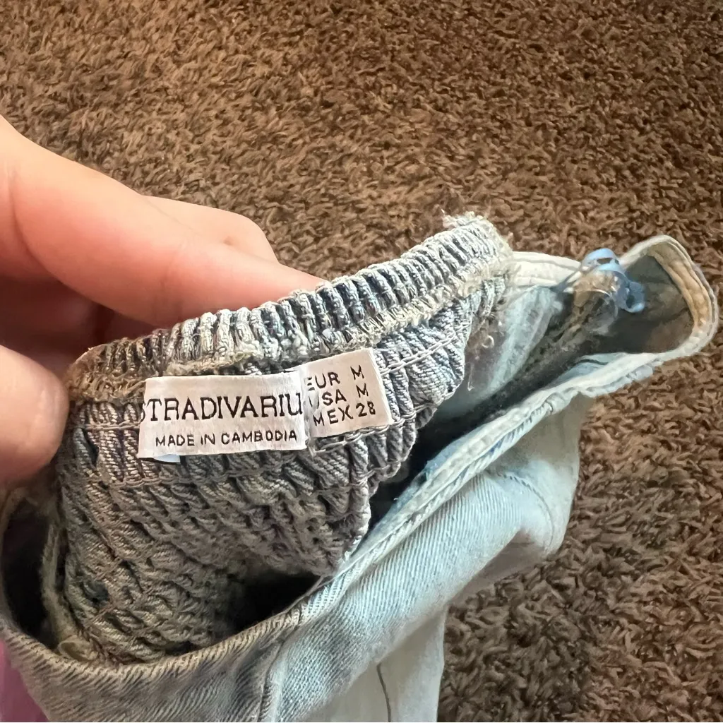 Stradivarius Light Blue Strapless Top - Image 4