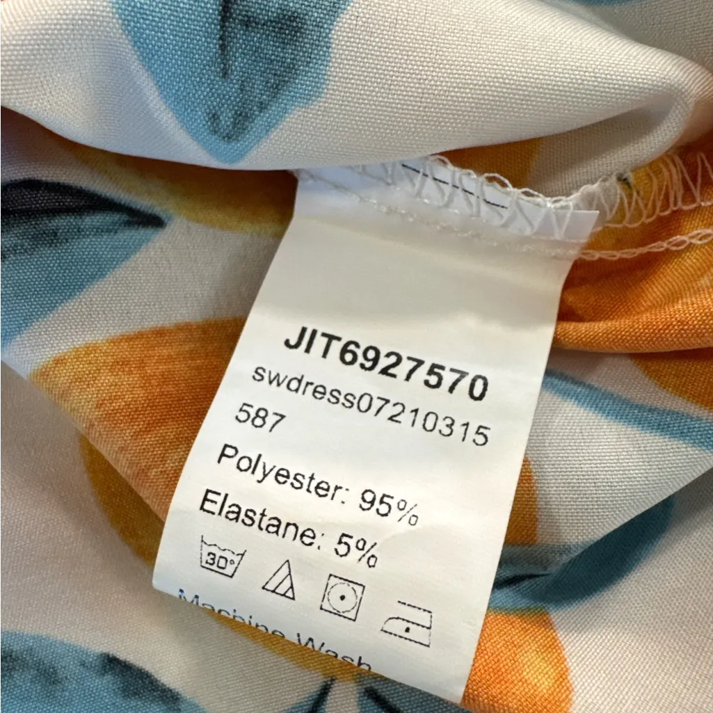 SHEIN‎ Vibrant Blue and Orange Floral Blouse - Image 5