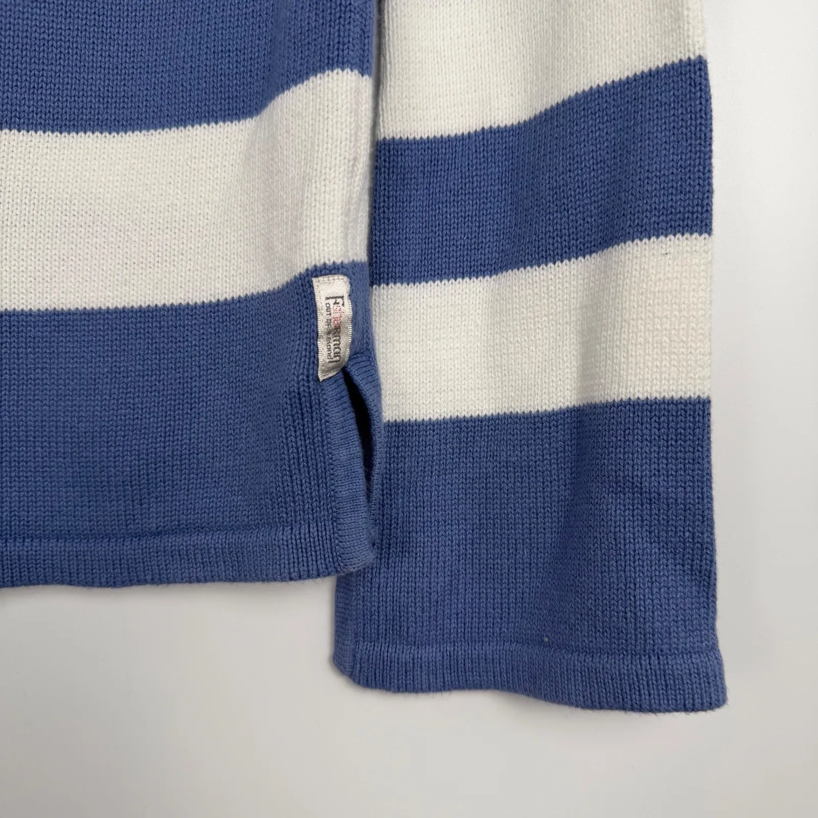 Fisherman Out of Ireland Women Blue White Striped Crew Neck Nautical Sweater M Size M - Image 2
