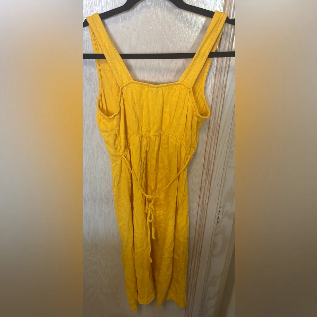 Wild Fable Yellow Gold Buttoned Sheath Midi‎ Dress - Image 2