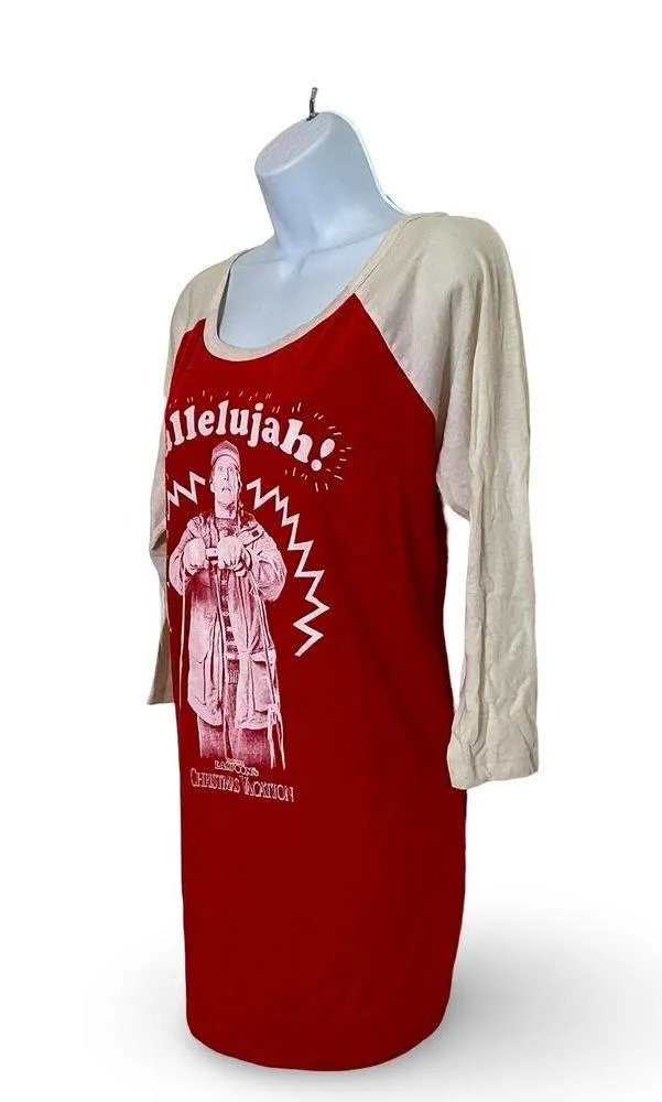 Christmas Vacation Clark Griswold Hallelujah Raglan T Shirt - Image 2