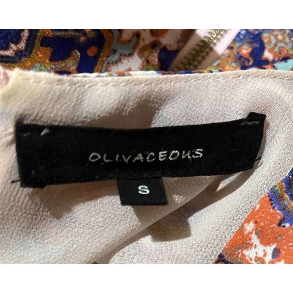 Olivaceous Short Sleeve Dress Multi-Color~ Size Small - Image 6