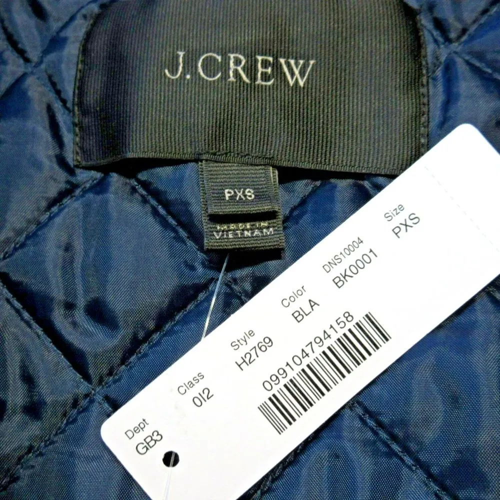 NWT J.Crew Petite Perfect Winter Parka in Black Fur Hooded Primaloft Coat PXS - Image 4