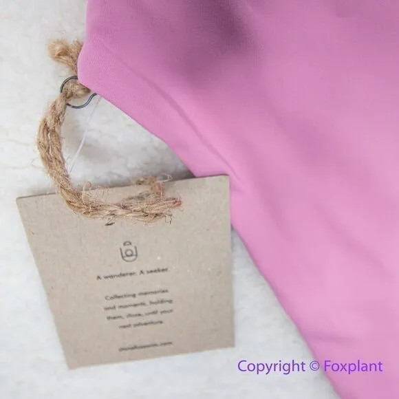 NEW Stone Fox Swim Juniper high waisted bikini bottoms, pink, size XS - Image 6