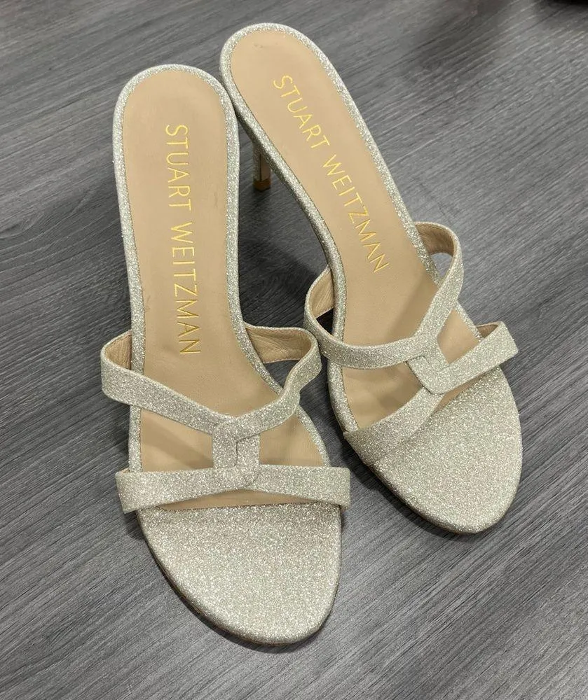 Stuart Weitzman Soiree Womens Glitter Dressy Heels Size 7 - Image 2