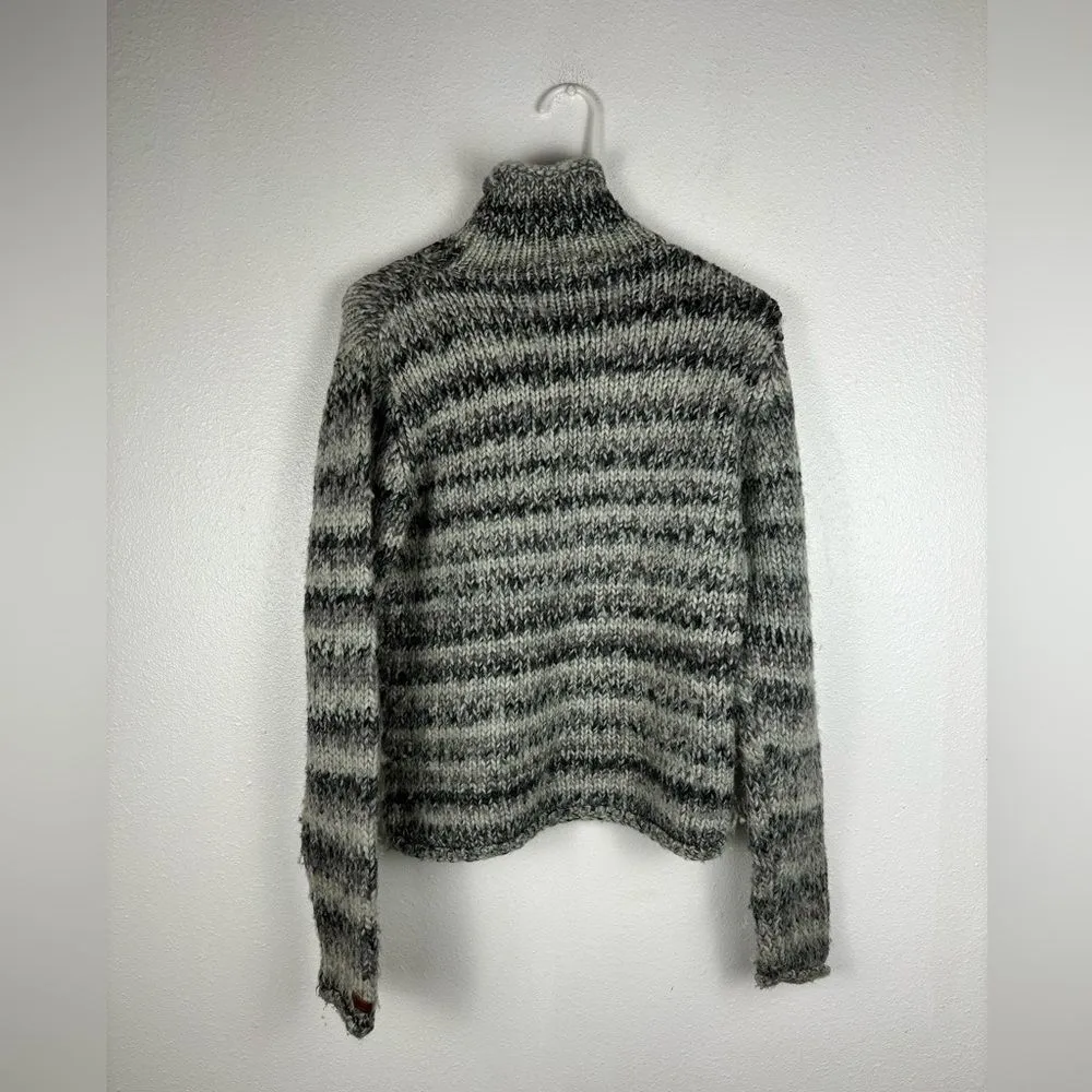 Columbia‎ Wool Blend Women's Small Gray Knit Pullover Mock Turtle Neck Sweater - Image 3