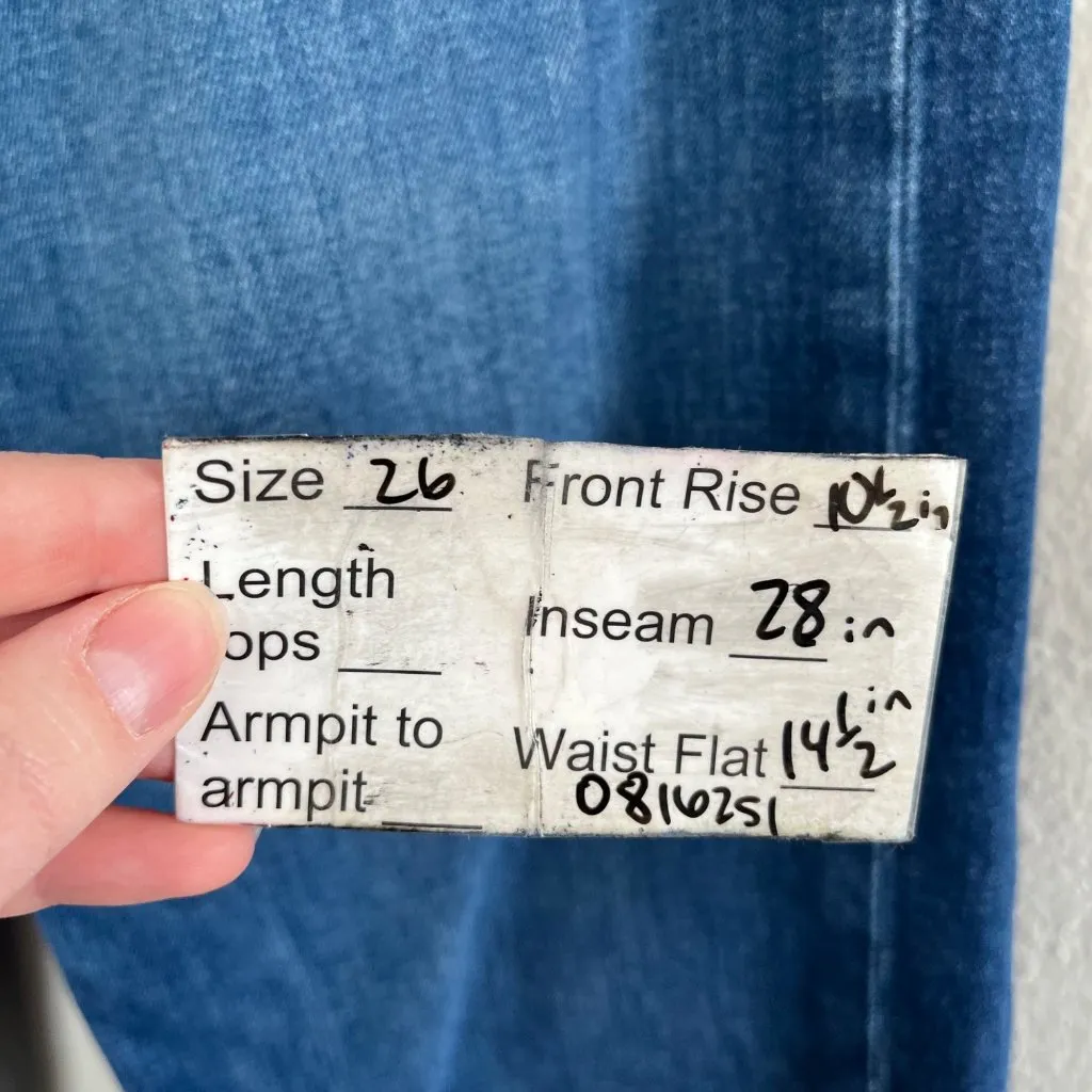 Paige Womens 26 Leenah Ankle Wide Leg Freesia Gardening Hem Jeans Size 26 - Image 10