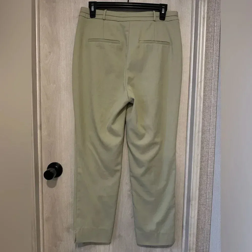 H&M Sage Green Built in Belt Tapered‎ Leg Pants - Size 6 - Image 10