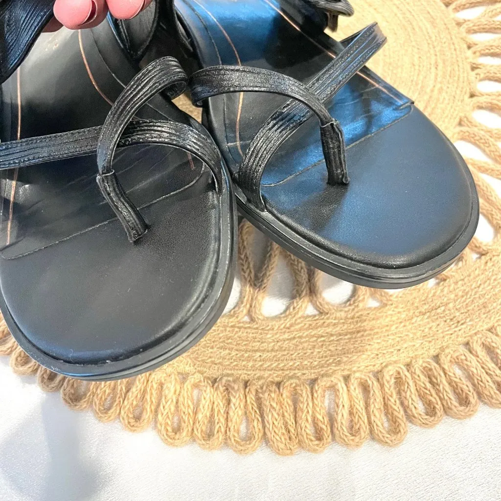 Vionic Women's Julep Leather Sandal Size 6 Wide Black Buckle - Image 11