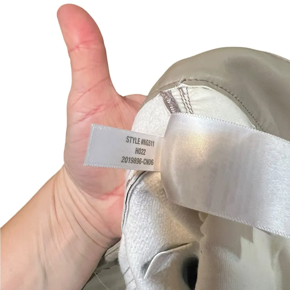 Madewell The Perfect Vintage Straight Pant Faux Leather Edition NWT Sz 32 Pumice - Image 13