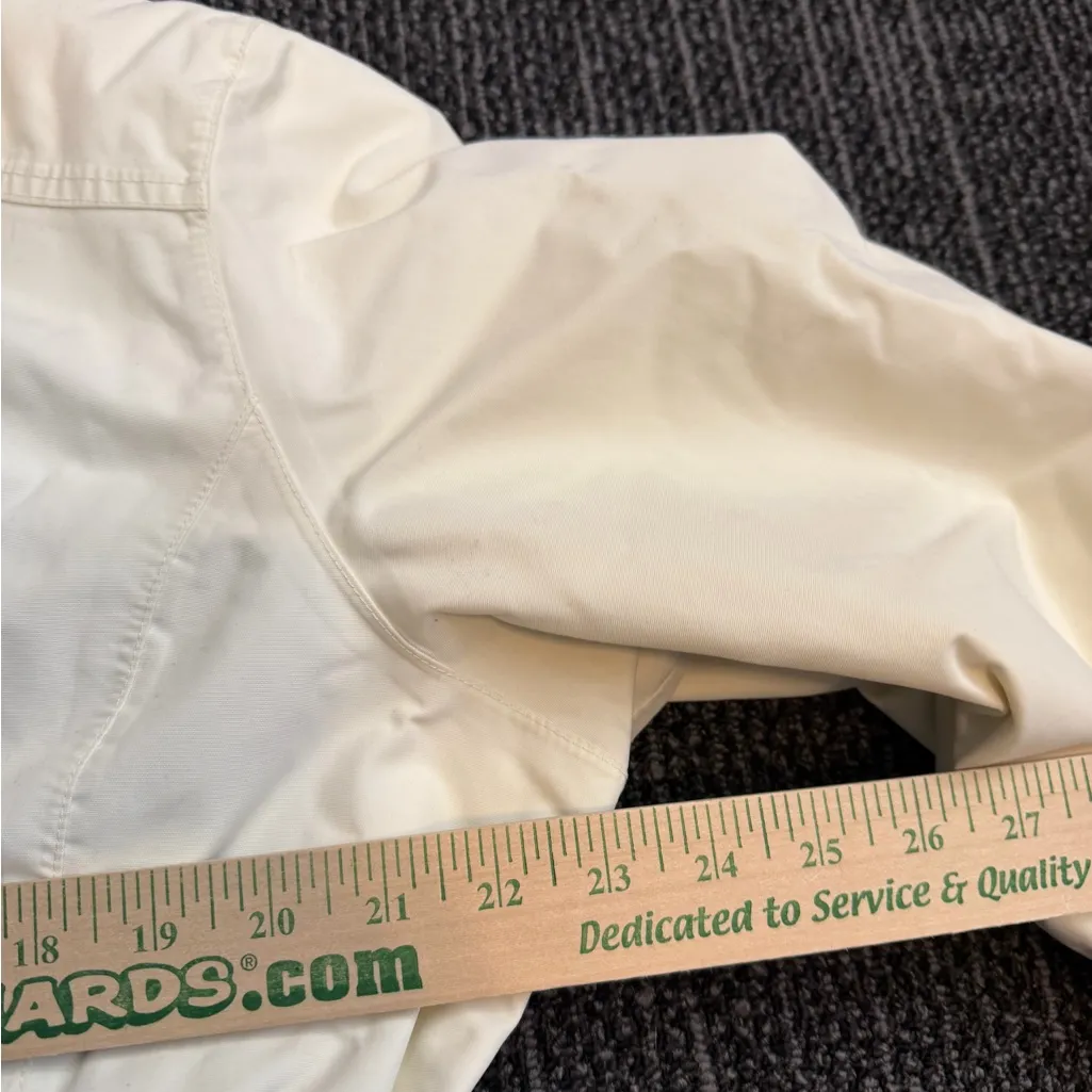 Lands End Creme Mid Weight Jacket Woman's Size XL/P 18-20 Cinch Waist - Image 2