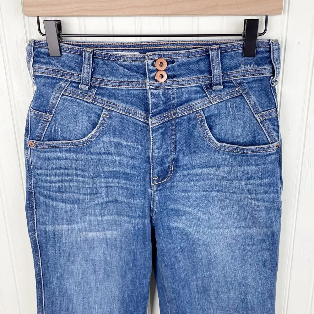 Anthropologie Pilcro Ultra High-Rise Seamed Straight Jeans Stretch Denim Size 26 - Image 6