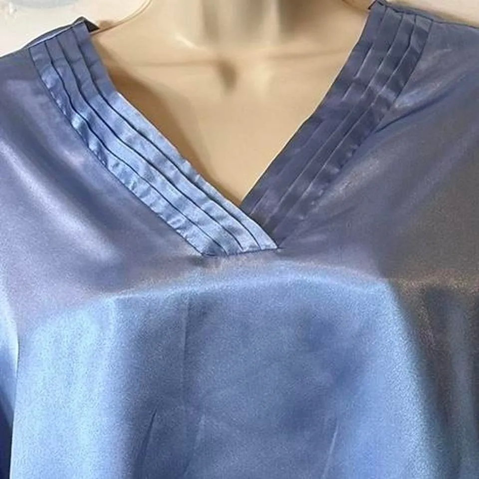 Vintage Blue Satin V - Image 5