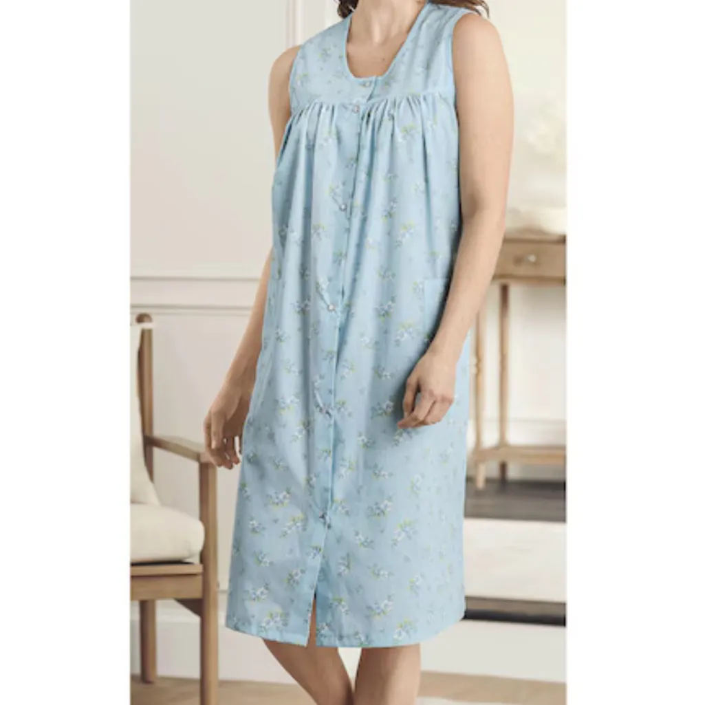 Anthony Richards Blue Floral Dress. House dress. Size M Size M - Image 8