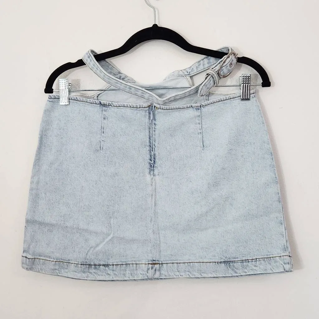 WeWoreWhat Denim Mini Skirt NWT Size Small Revolve Mini Jean Skirt with Cut-Out - Image 5