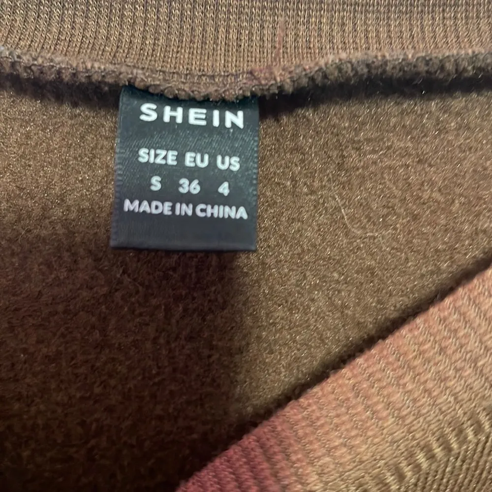 🧡 Shein Women's EZwear Letter Graphic Fall Sweatshirt AR8 Brown Size S - Image 4