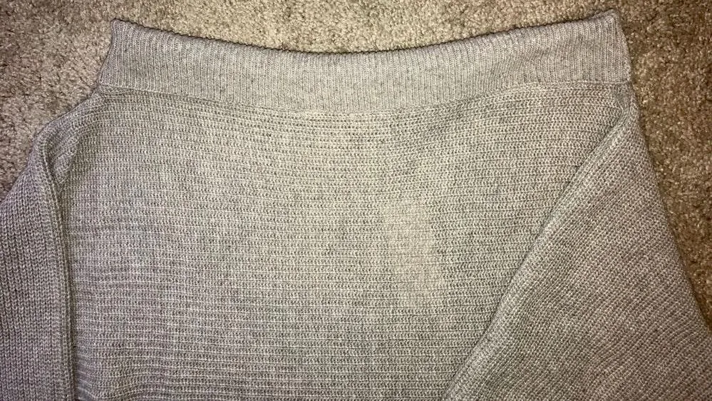 Amazon Off Shoulder Gray Sweater Dress - Image 4