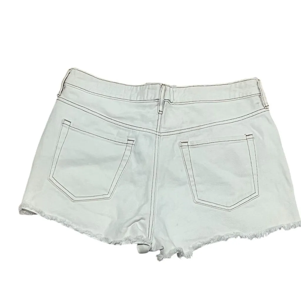 Bullhead Denim Co Women's High-Rise Cutoff Shorts Ivory Standard Size 30 - Image 4