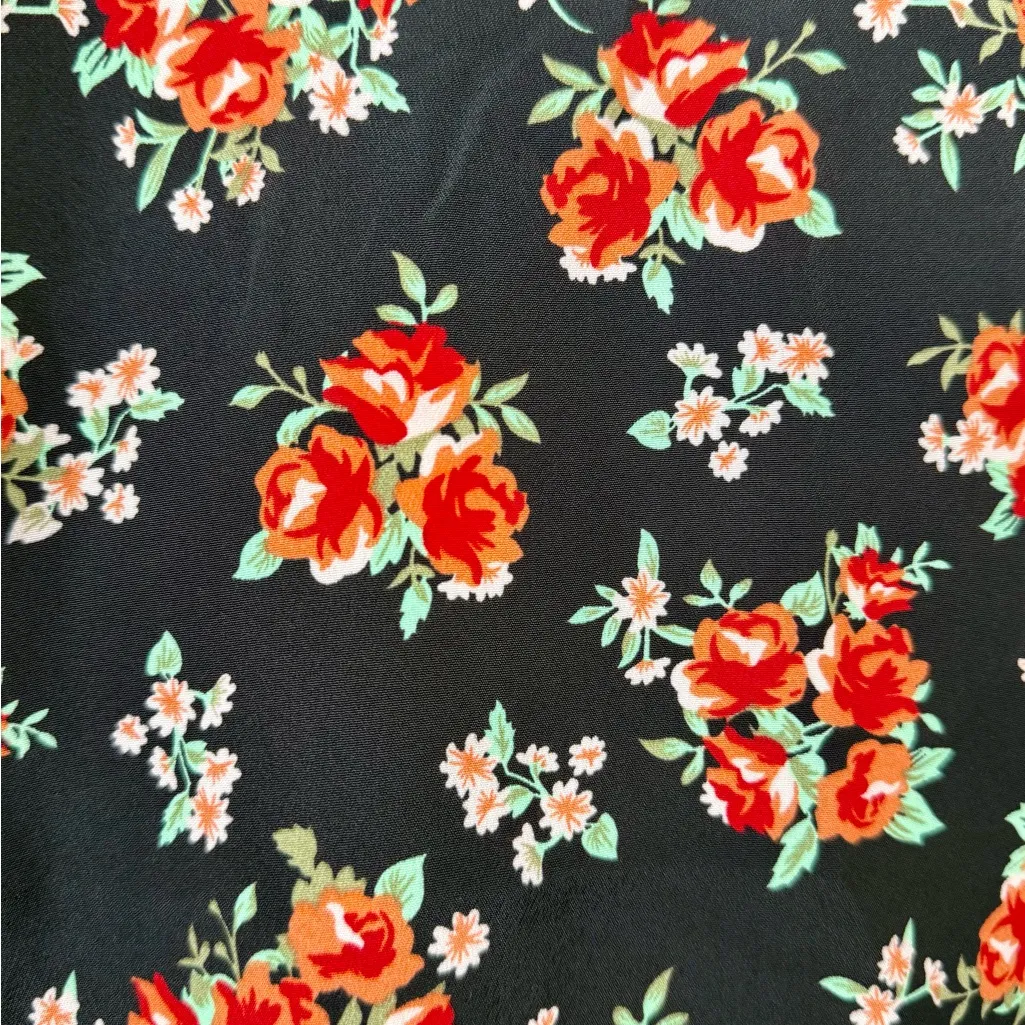 Faded Glory Black Floral Tank Top - Image 3