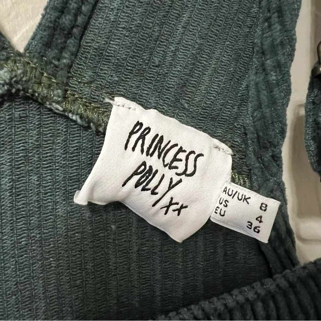 Princess Polly Kacey Short Overalls Green Khaki - Image 8