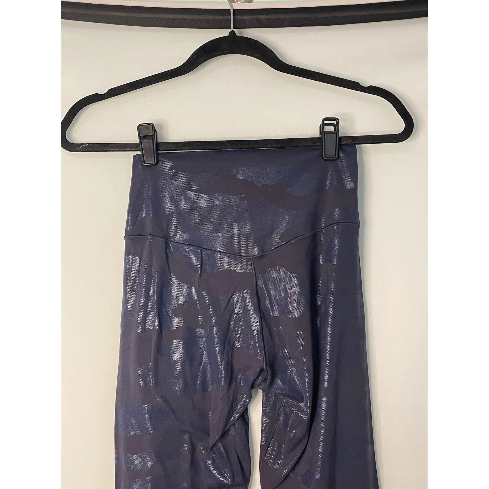 Aerie OFFLINE Real Me Hi Rise 7/8 Legging Camo Shiny Navy Blue Womens M - Image 3