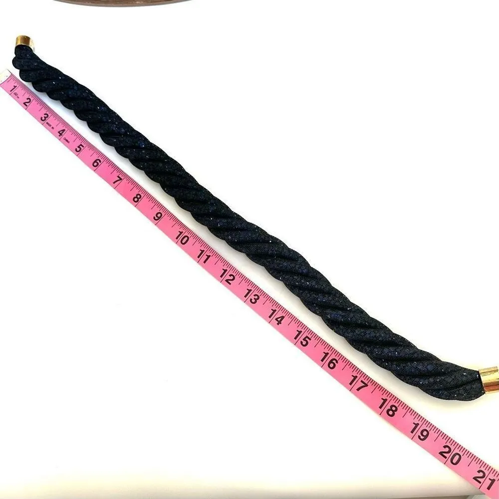 Twisted blue mesh and crystal beaded statement necklace Blue - Image 6