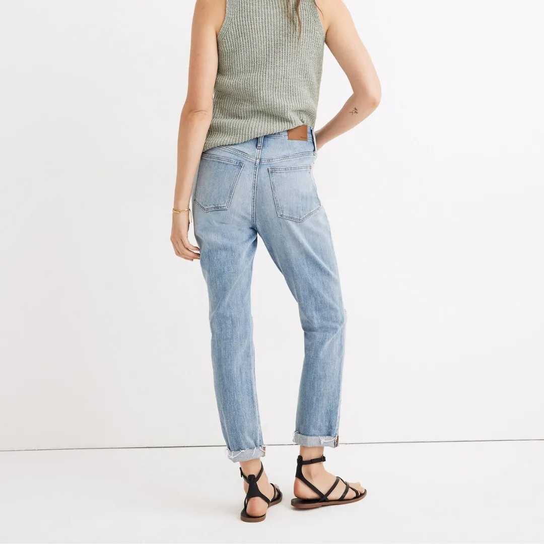Madewell | The High-Rise Slim Boyjean‎ Oversized Fit in Elkhart Wash, size 25 - Image 2