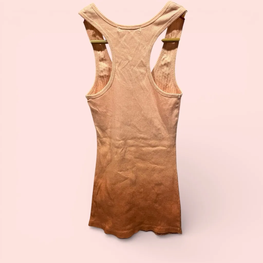 Cute Arden B. Y2K ribbed sequin peach ombre tank top stretchy fitted - Image 2