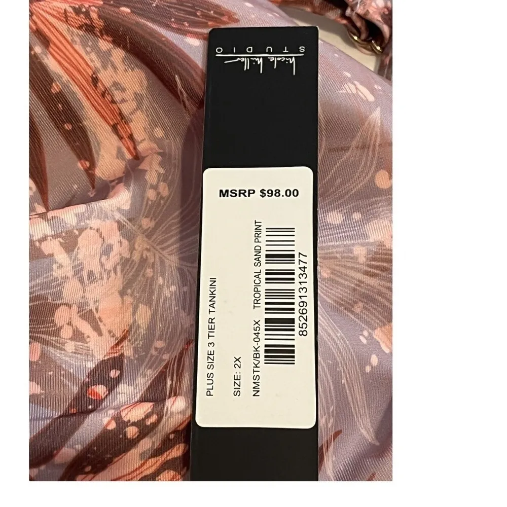 NICOLE MILLER STUDIO RUFFLE 3‎ TIER TANKINI SWIMSUIT 2 PIECE SUIT SIZE 2X NWT - Image 12