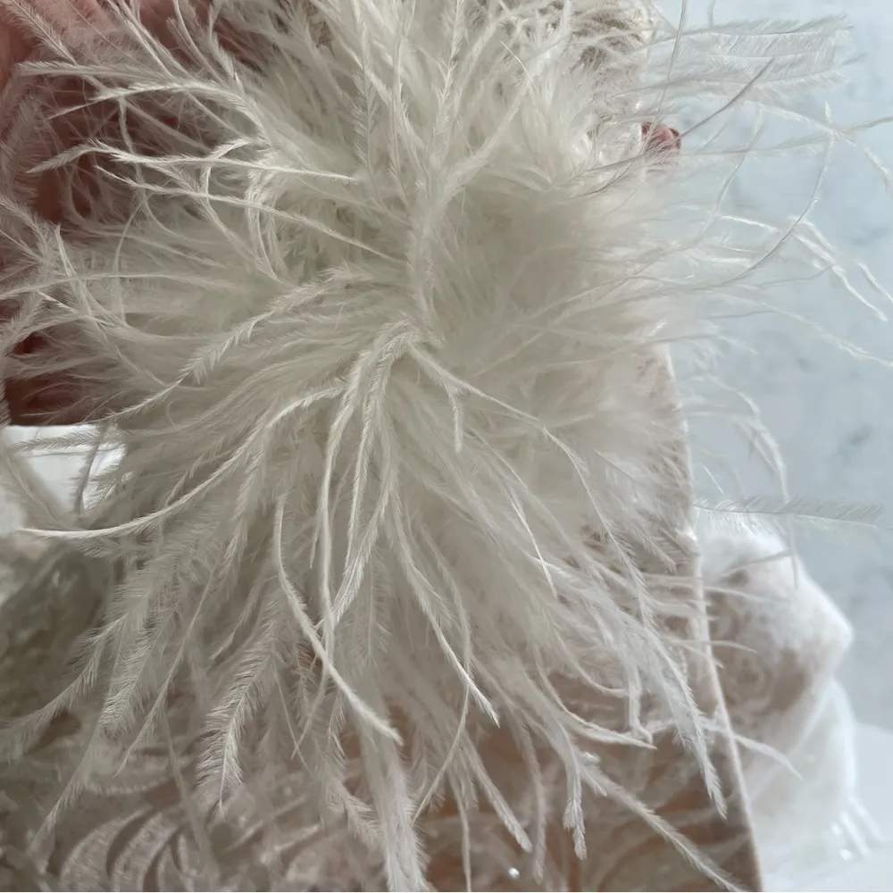 NWT Mac Duggal Feather One
Shoulder Ivory Lace Dress Formal Gown Sz 8 11317 $498 - Image 12