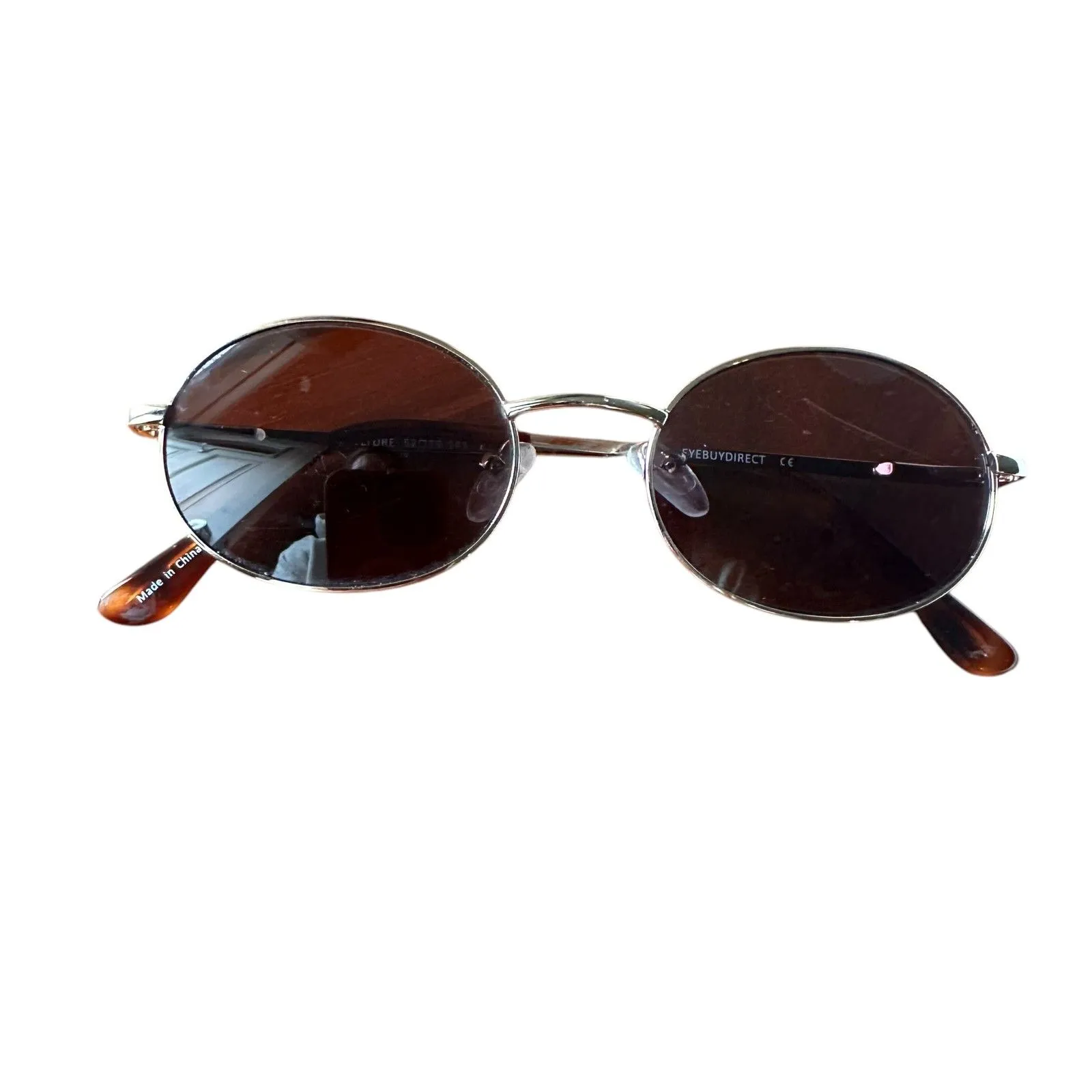 CULTURE Oval Gold‎ Frame Sunglasses Gold - Image 2