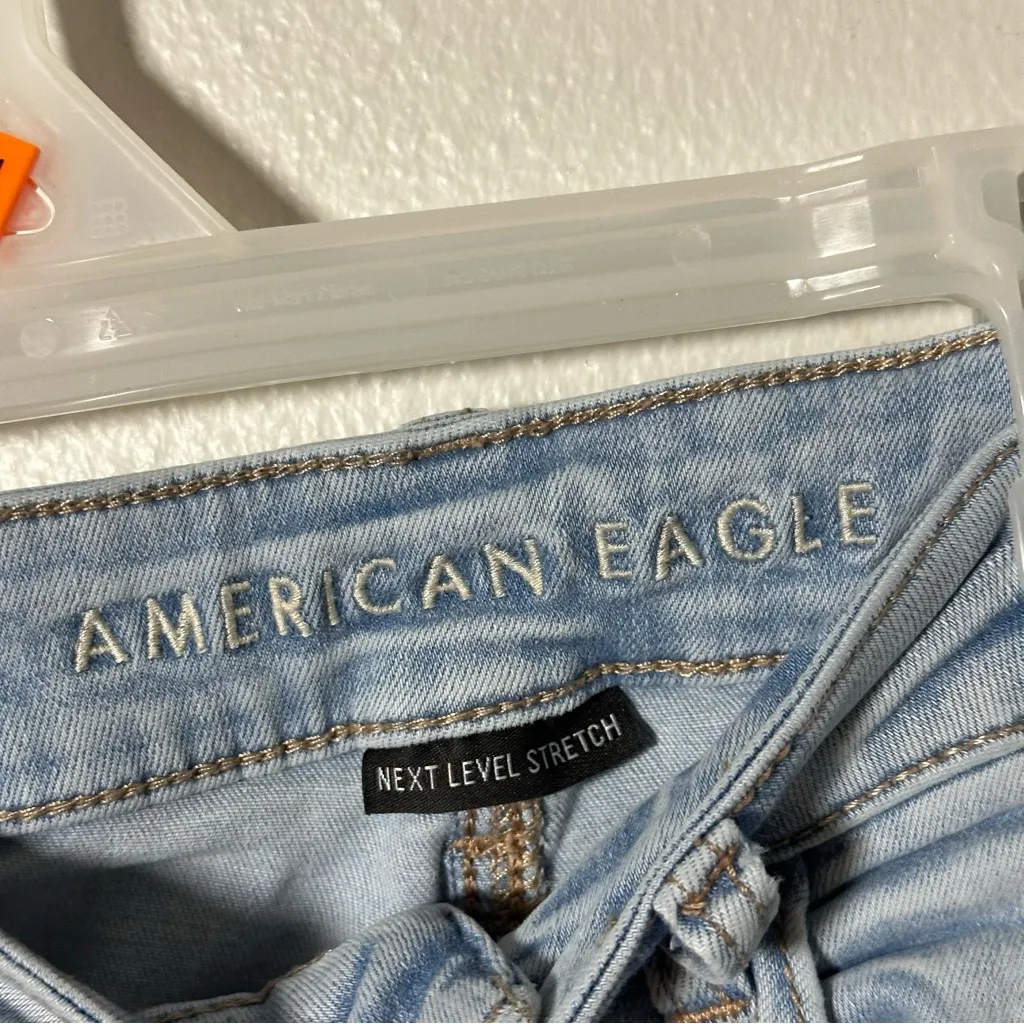 American Eagle Women Hi-Rise Jegging Light Blue Jeans Next Level Stretch size 4 - Image 4