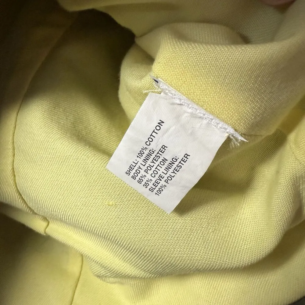 Vintage Y2K Gap Corduroy Blazer Womens 8 Preppy Twee Twill Utility Office Spring - Image 4