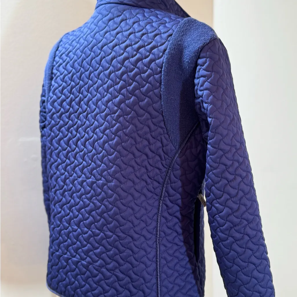 Marker Navy Quilted Puffer Jacket Blue Size 8 - Image 9