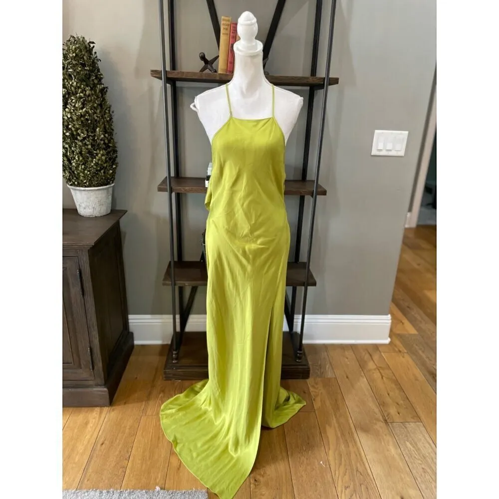 Bec + Bridge Teresa Halter Strappy Maxi Dress Wasabi Green Womens Size 10 - Image 8