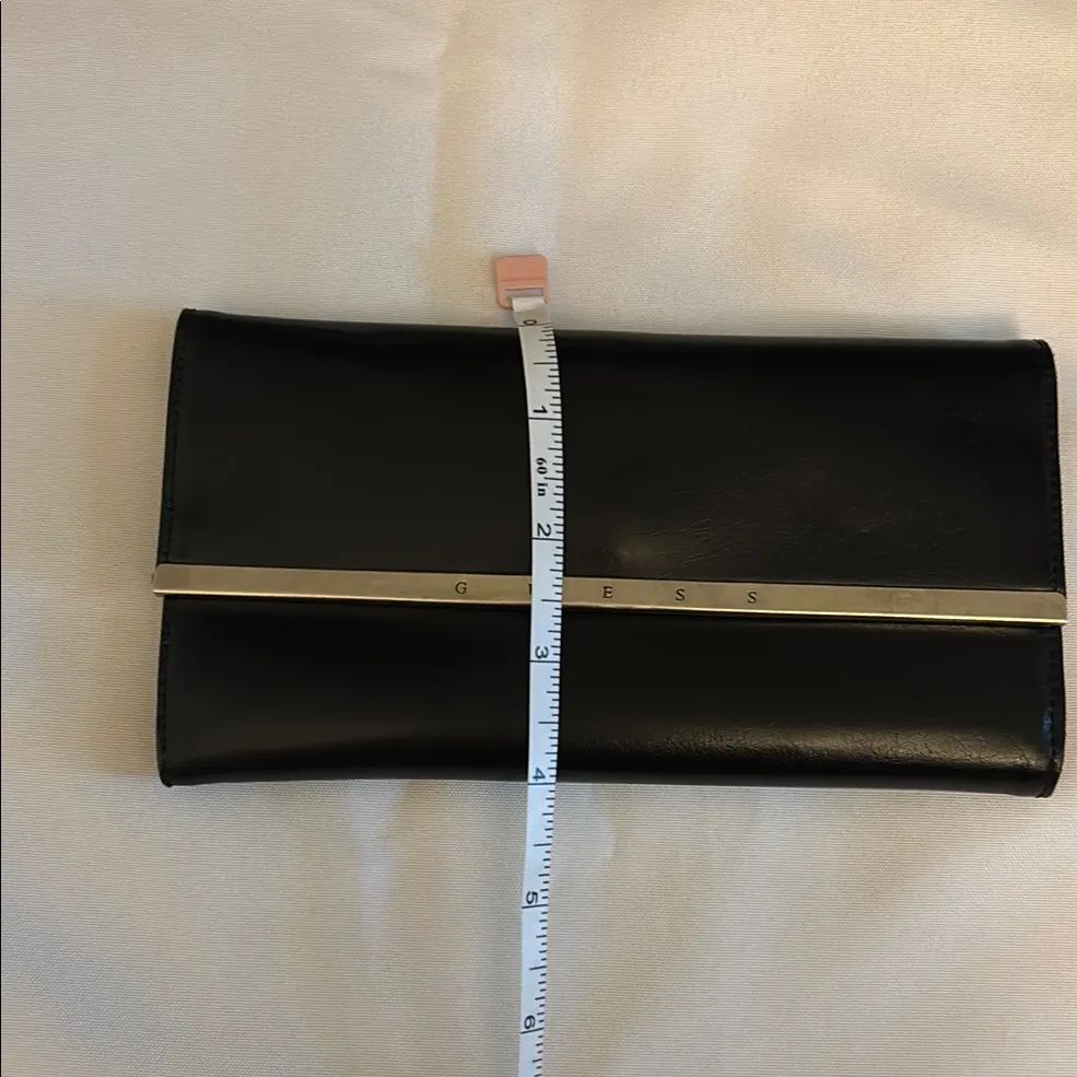GUESS Black Wallet with Silver Accent – EUC - Image 12