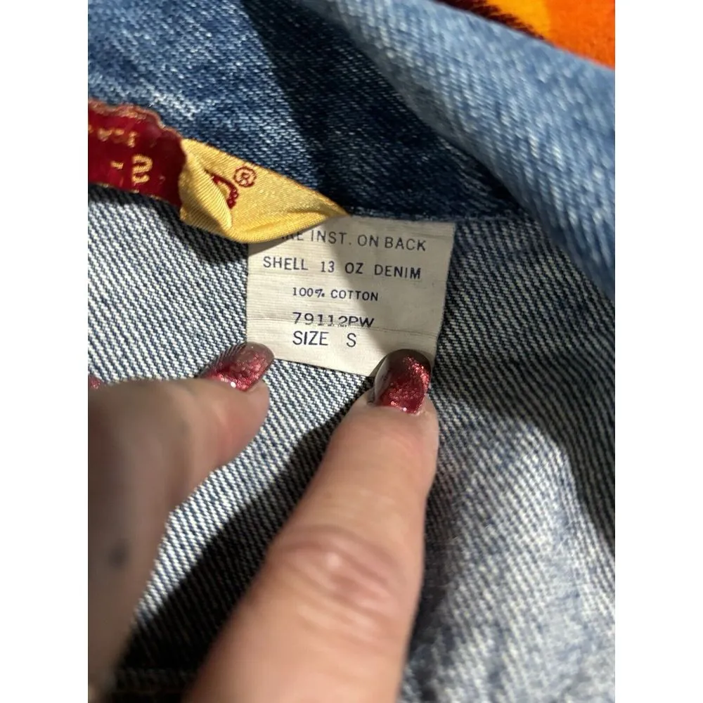 Rustler Women's Jean Jacket Short‎ Dark Wash Denim Size Small Button Up - Image 8