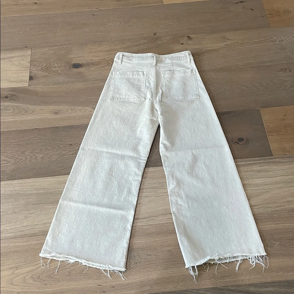 Zara The Marine Straight Wide Leg Jeans Size 8 - Image 13