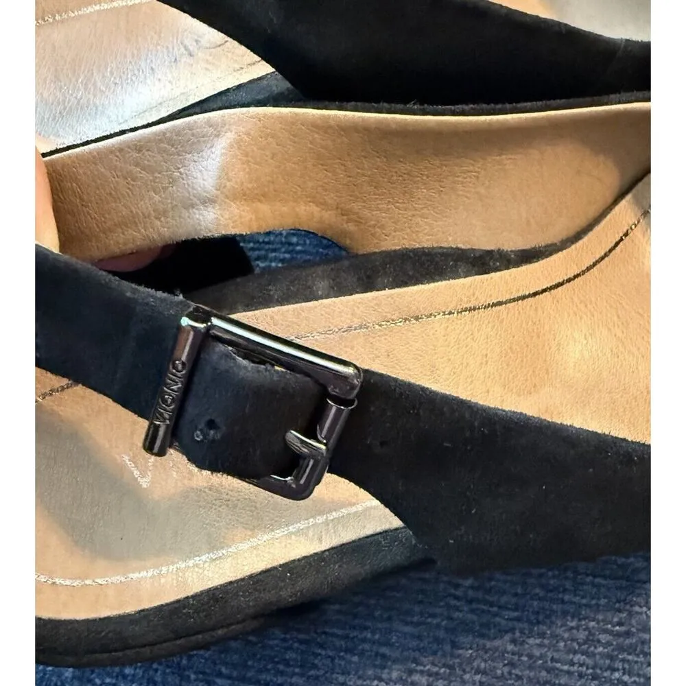 Vionic  Nareen Pumps US 9 Black Suede Slingback Block Heel Shoes Holiday Formal - Image 10