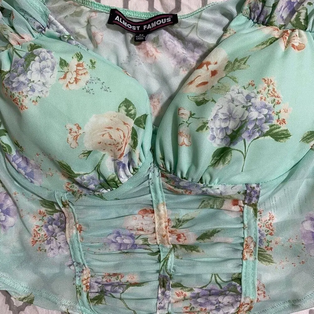 Almost-famous Green and Purple Corset - Image 2