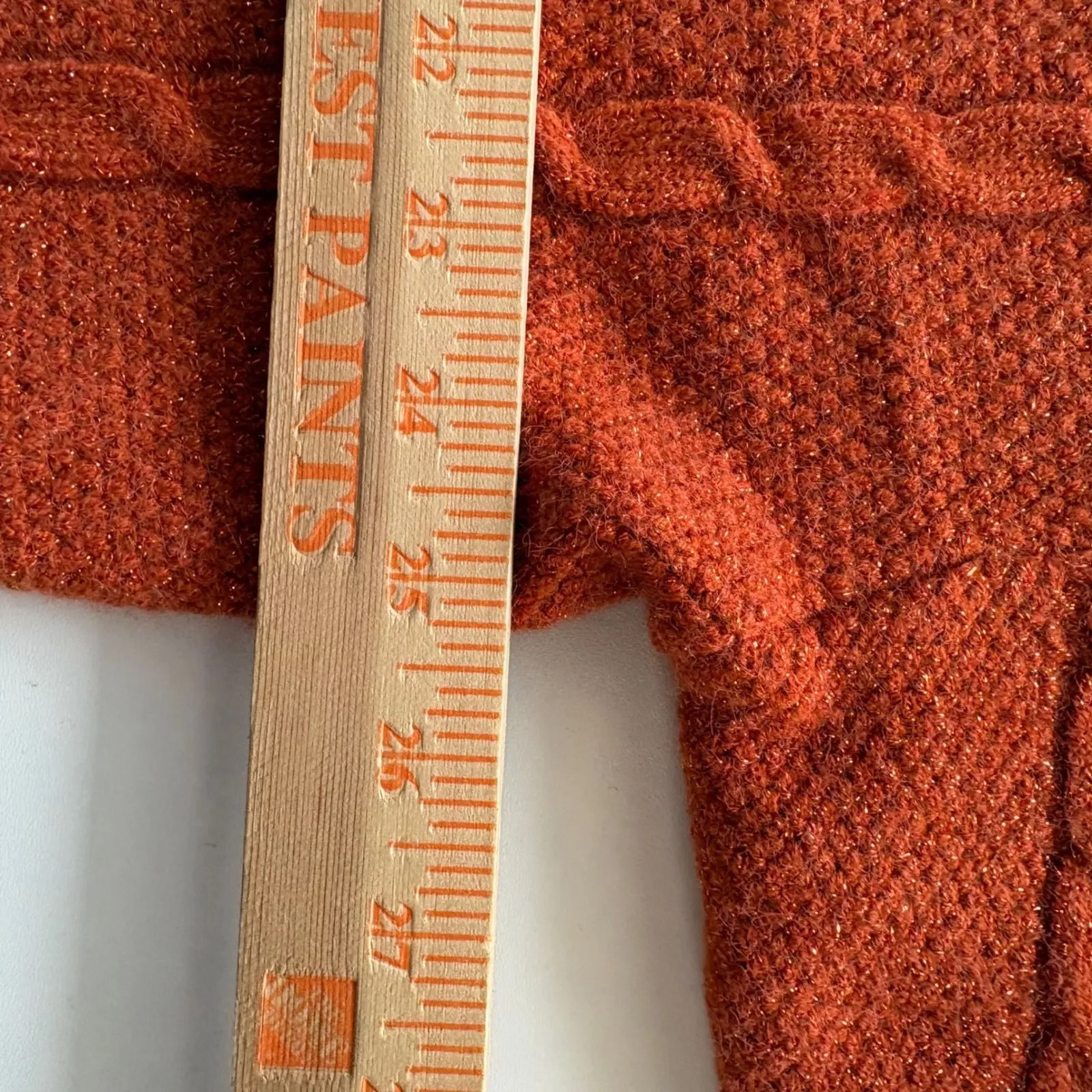 Taylor Swift The Life Of A Showgirl Cable Knit Cardigan M/L Rust Indie Folk - Image 8