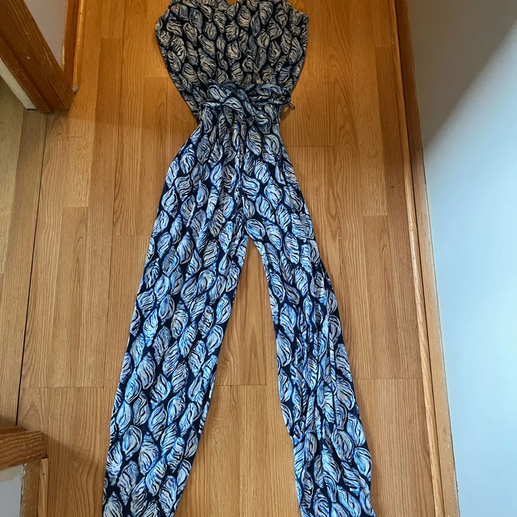 Lilly Pulitzer‎ Dusk Jumpsuit Shell High Tide L - Image 4