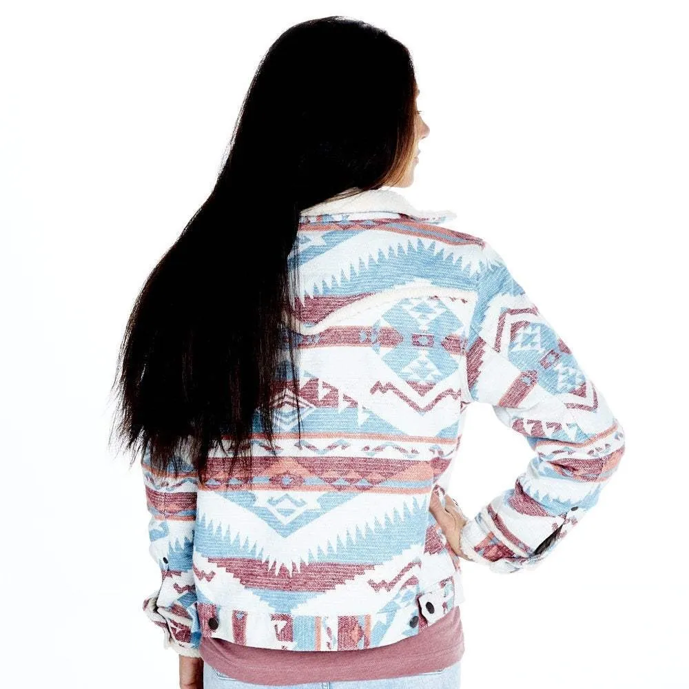 Wrangler Retro Sherpa Lined Western Jacquard Jacket Women’s XL – New | Cozy - Image 4