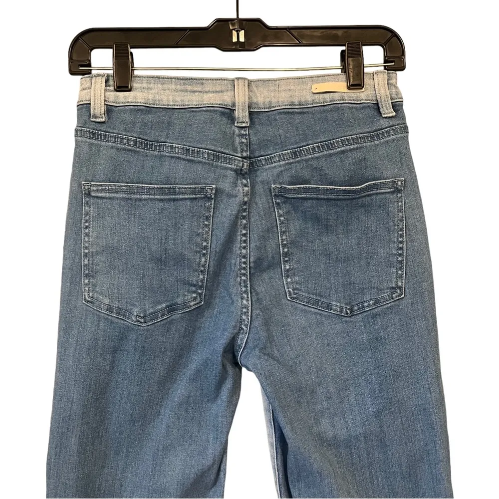 Soft Surroundings Ultimate Denim Straight Cropped Piece Two Tone Jeans - Image 5