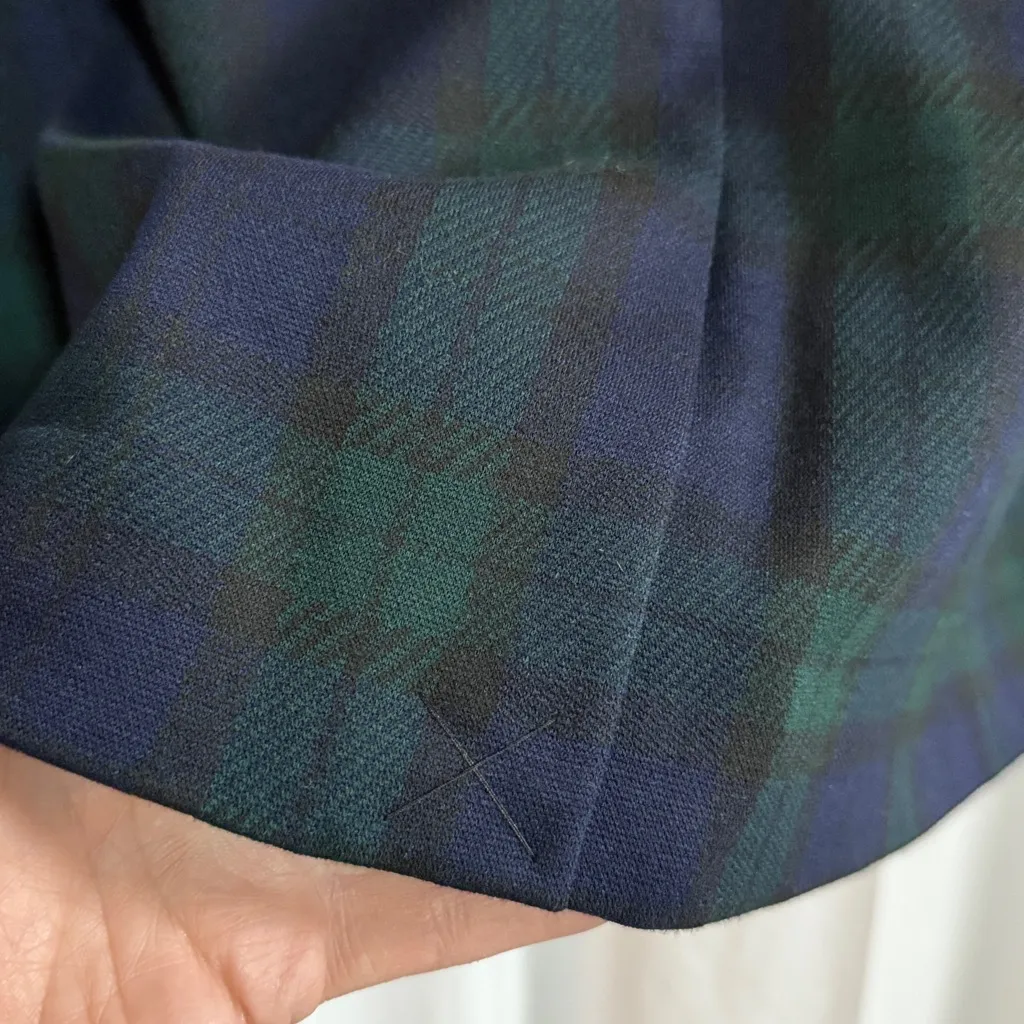 Ralph Lauren Plus Size 3X blazer 2X Pants Navy/Green/Gold Plaid Blazer C36 - Image 9