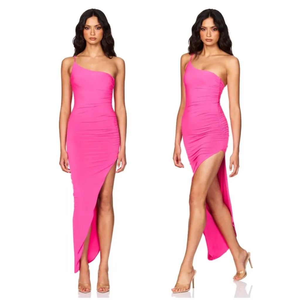 NWT Nookie Aria One Shoulder Maxi Dress Matte Jersey XS US 2 Revolve - Image 2